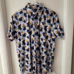 St33le Floral Blue Men's Shirt